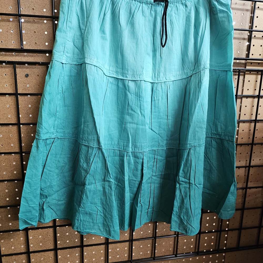 Chic Teal A-Line Skirt